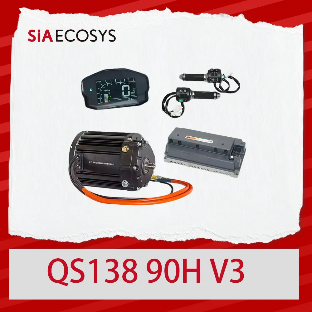 

Новые комплекты двигателей QSMOTOR QS138 90H V3 с коробкой передач 1:2,35 номиналом 4 кВт, 7200 об/мин, средний привод с контроллером EM200-2SP для электронного мотоцикла