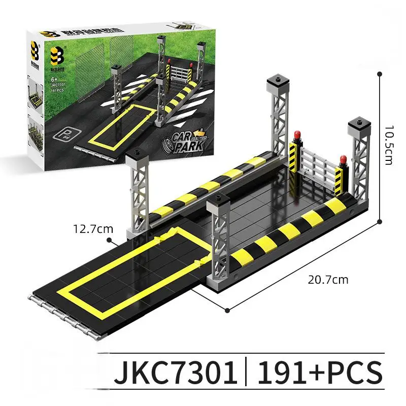 مكعبات بناء مرآب ركن السيارة من OUZEY 14+، مجموعات نماذج MOC للهندسة المعمارية للمدينة متعددة المستويات، هدية إبداعية للأولاد والرجال #6