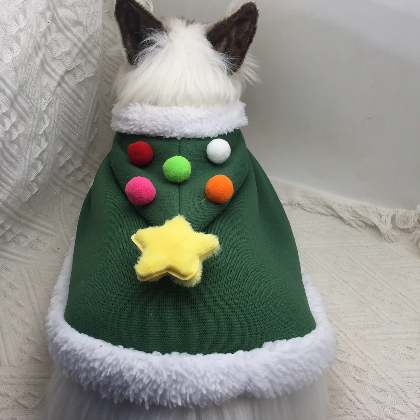 Cat Costume Santa Cosplay Funny Transformed Cat Dog Pet Christmas Cape Dress Up Clothes Red Scarf Cloak Props Decor Supplies