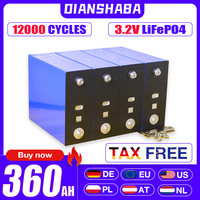 Lifepo4 battery 360ah New 3.2V DIY 12V 24V 48V 12000 cycles 3C Grade A rechargeable battery Cell Pack EU shipment duty-free