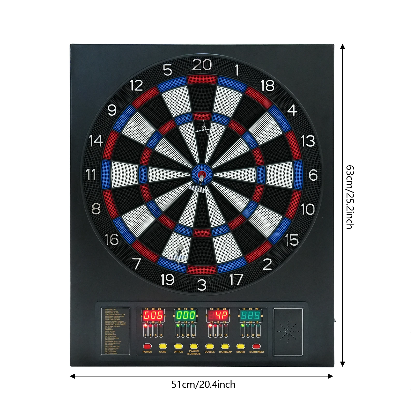 

Automatic Scoring Electronic Dartboard, Wall-mounted Electronic Dartboard Set, Box-type Electronic Dartboard with 4* LED Display