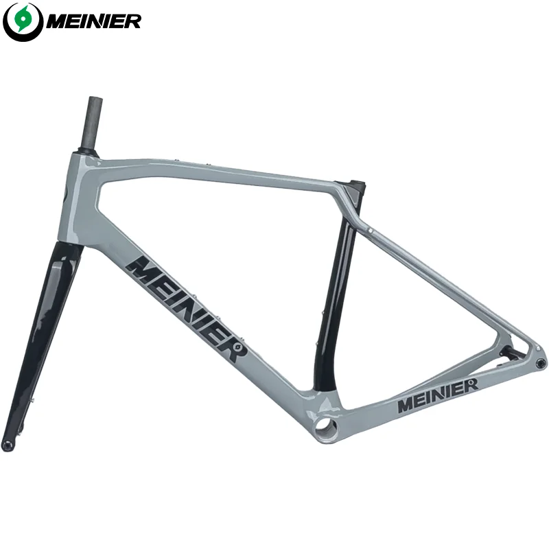 Carbon gravel frameset T1000 Carbon Gravel Frame Flat Mount Disc Brake Threaded T47 Internal Cable Gravel Road Bike Frames