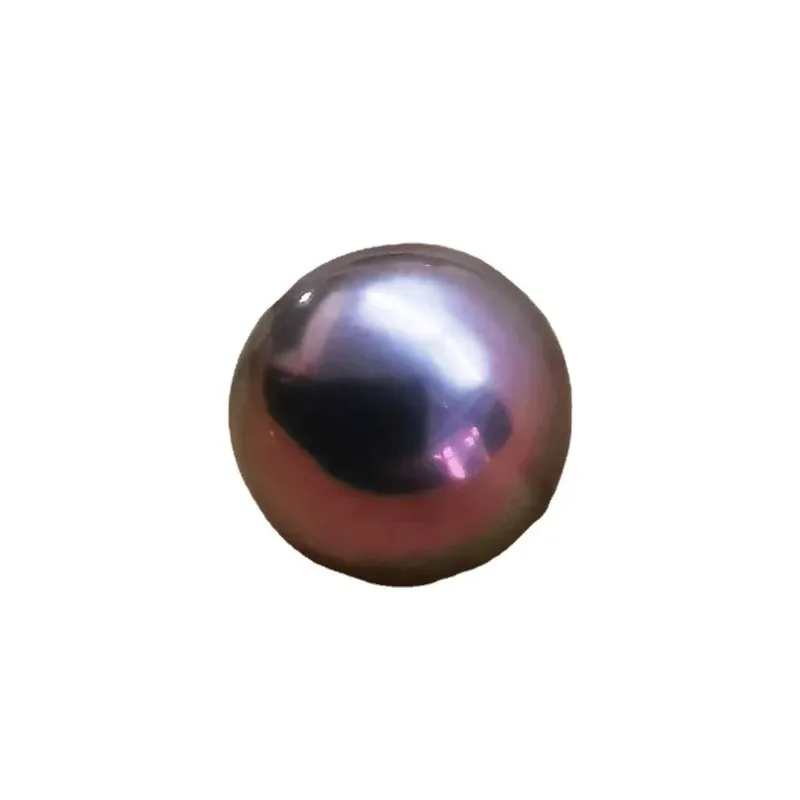 Natural 10-11mm Purple Round Loose Pearl Undrilled Women Wedding Party Jewelry Making Earring Ring Pendnat