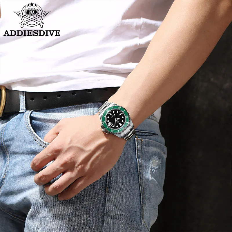 

ADDIESDIVE Man Watches Luxury Watches Sapphire Glass Stainless Steel Waterproof C3 Super Luminous Man Mechanical Watch Reloj
