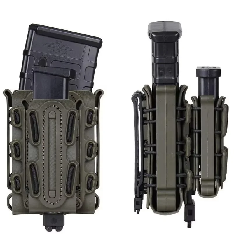 2 szt./zestaw, etui na magazynki Molle 5.56 7.62 9mm, uchwyt na magazynki do karabinu i pistoletu, uniwersalny do AR15 M4 AK Glock 17 M9