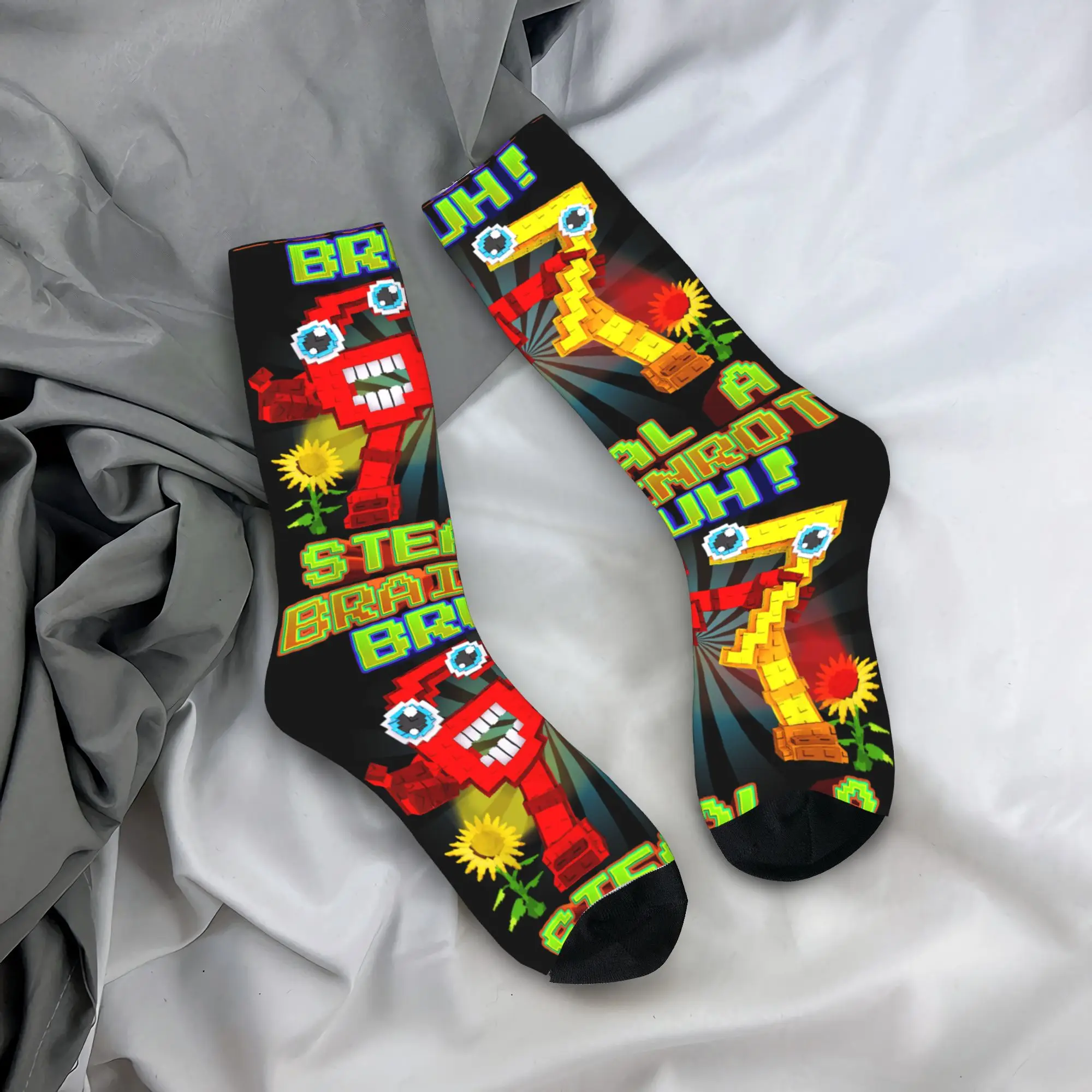 Women Men Socks Funny Six Seven 67 Meme 6Christmas Santa Hand Boys Teens  Stockings Spring Fashion Socks Sports Anti Sweat Socks