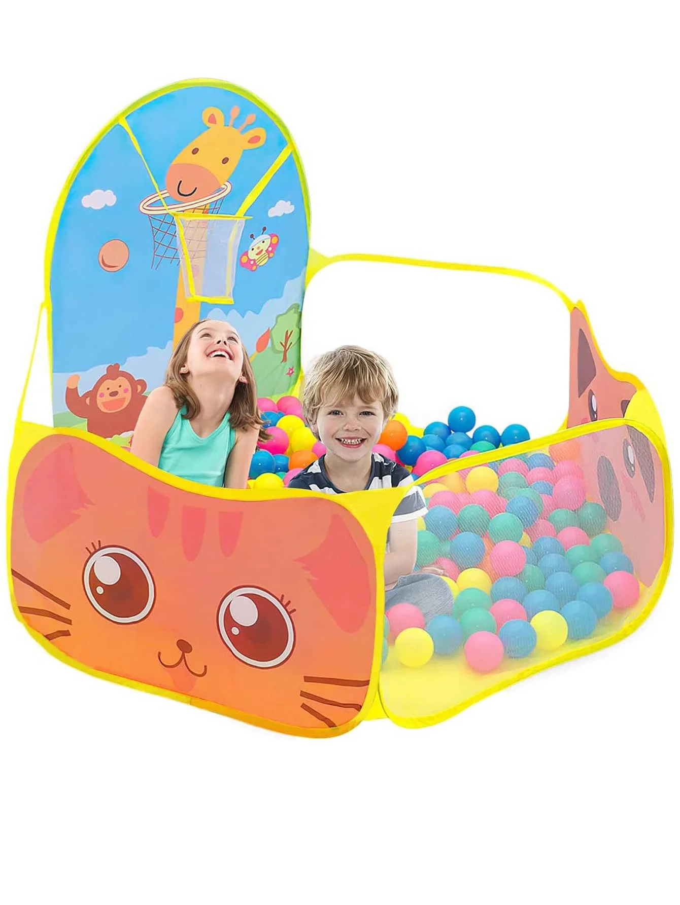 

1 штука, 120 см, большой бассейн для баскетбола с мультяшным рисунком животных (без мяча)