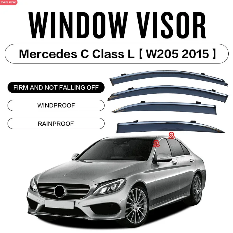 

For Mercedes C Class L Window visor Weather Shield Side Window Deflector Car windshield weather shield Car accessories