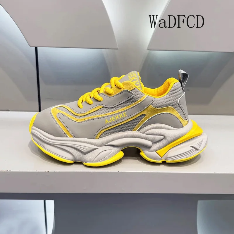 

Массивные кроссовки, мужские дизайнерские кроссовки в стиле ретро, модная повседневная кожаная ткань, дышащая спортивная обувь на увеличенной платформе