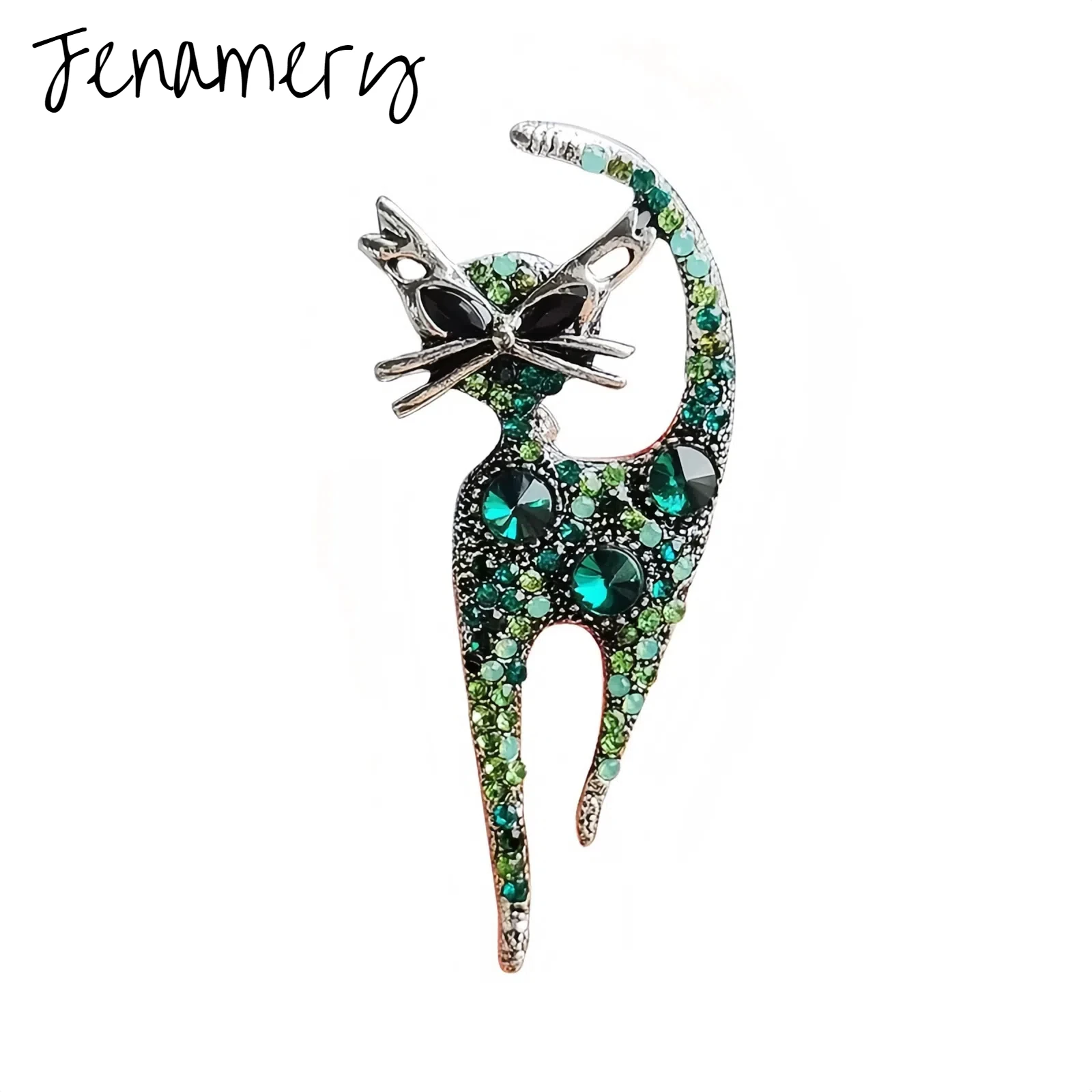 جديد لامع حجر الراين لطيف المينا دبابيس القط للنساء دبابيس كومبو حيوان لكل واحد مكتب الحزب عارضة الملحقات الهدايا #1