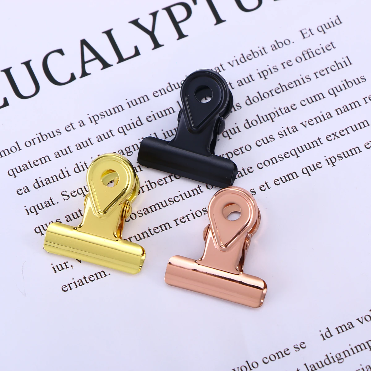 

20 PCS Financial Notes Clip Paper Clips Binder Elliot Folder Copper Clamp Hinge