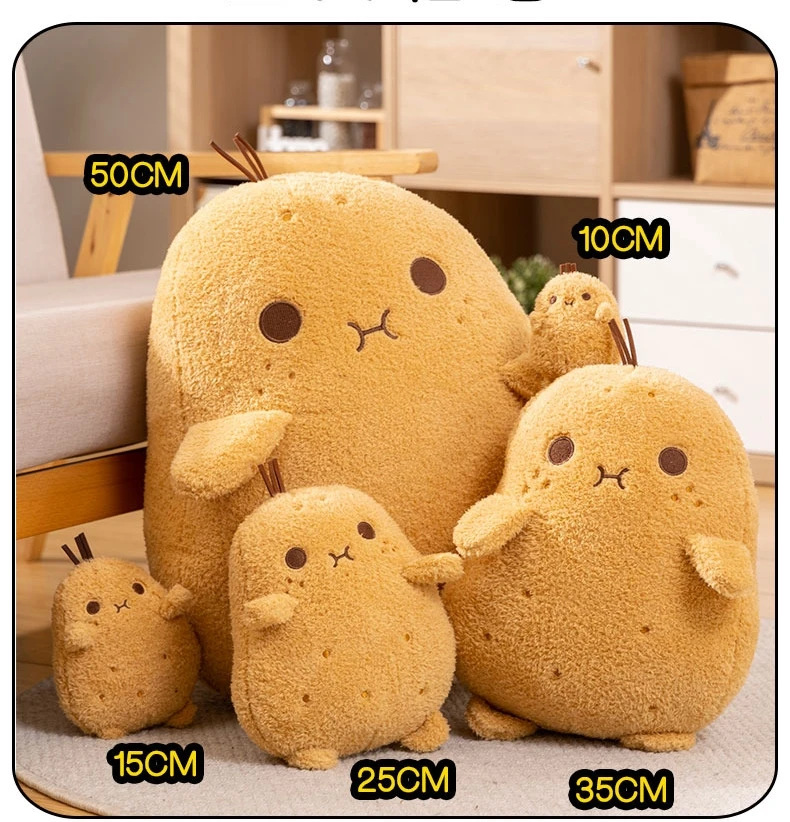 Hot 53cm Fun Potato Vegetable Stuffed Plush Toys Fried Potatoes Plush Doll Cartoon Decorate Room Super Soft Toys Easter Gifts