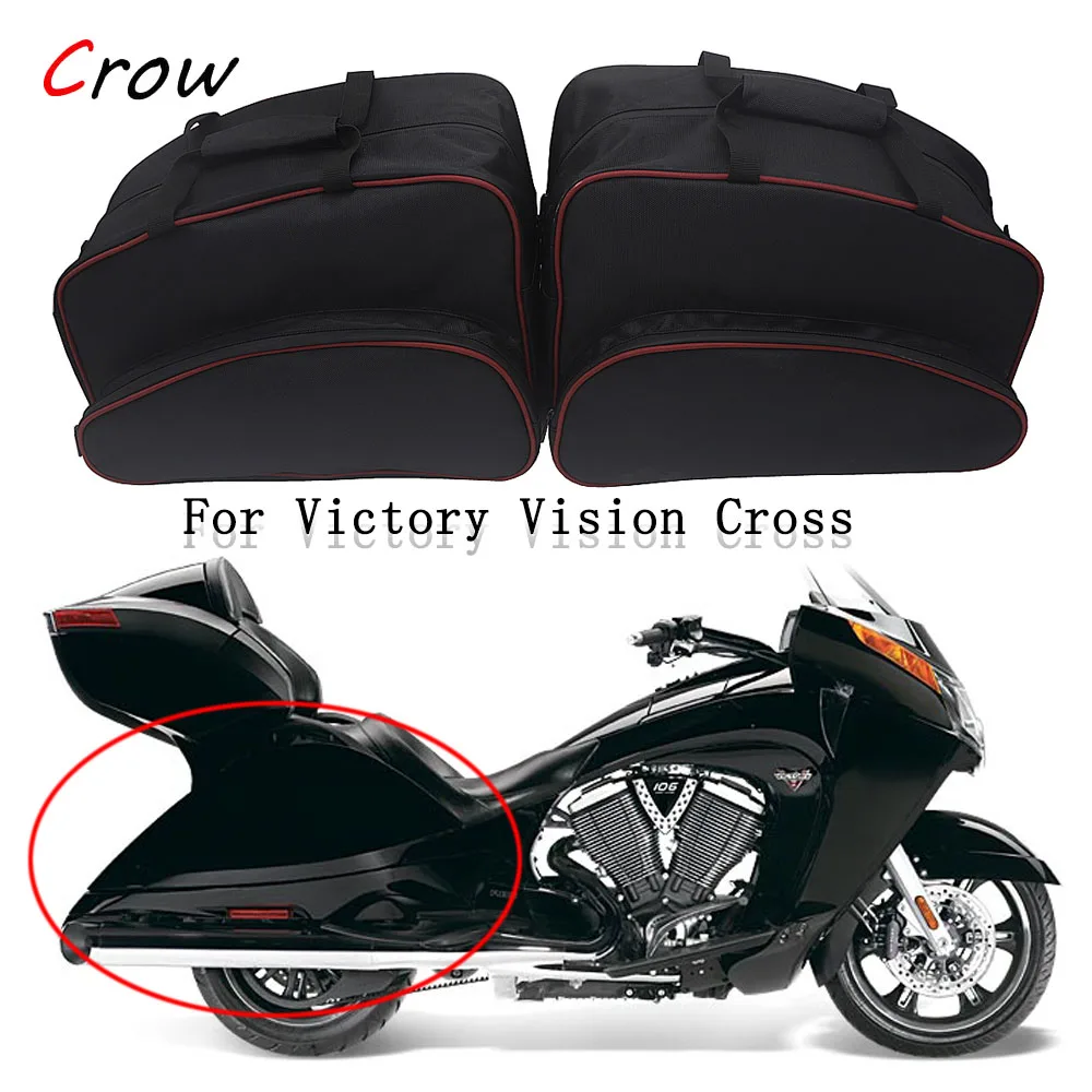 Pair Motorcycle Saddle Bags Side Storage Luggage Bag Inner bag liner Waterproof FOR Victory Vision Tour Cross Country Tour