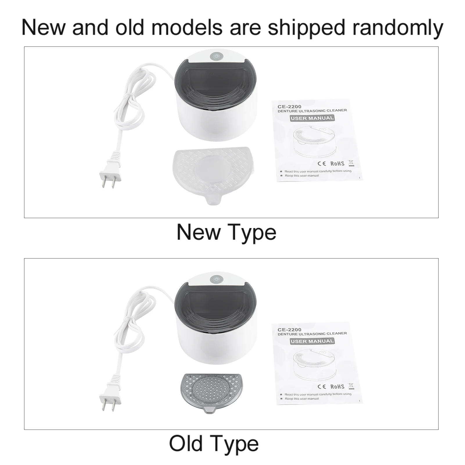 Ultrasonic Denture Cleaner Retainer Mouth Guard Cleaning Machine EU Plug 220-240V