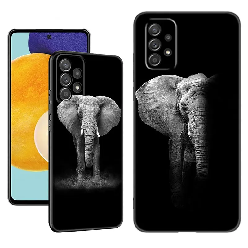 Animal Elephant Phone Case For Samsung A13 A22 A24 A32 A23 A25 A34 A35 A52S A53 A54 A55 A73 5G A12 A14 A15 A31 A33 A50 A51 A72