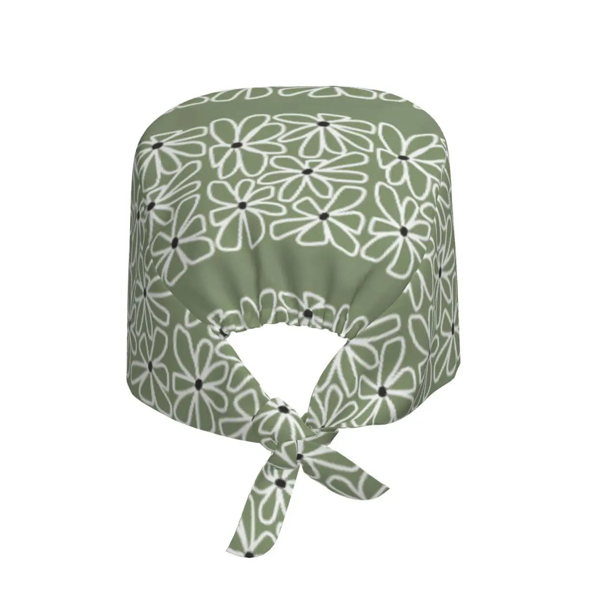 Daisy Chain Sage Scrubs Cap Surgical Hats Women Men Operating Room Cap Operator Hats Lab Works Hat