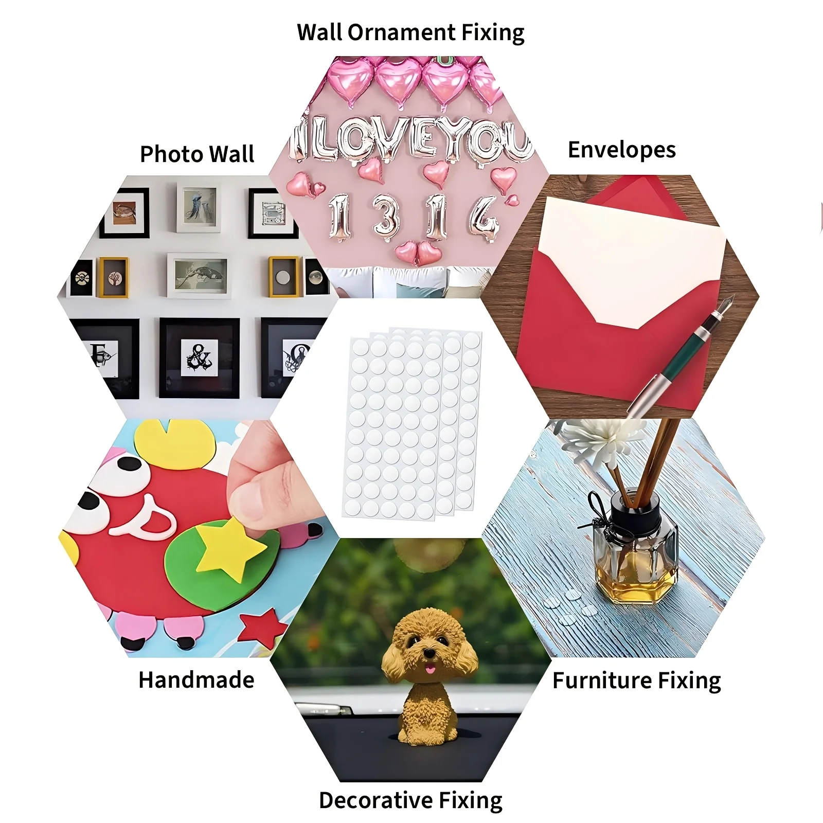 140 Stück/280 Stück/350 Stück transparentes rundes 1 cm doppelseitiges Klebeband, spurlos und abnehmbar, rundes doppelseitiges Klebeband, geeignet für Heimwerkerarbeiten, Fotowandbefestigung, kleines Gegenstände, praktisch für den täglichen Gebrauch