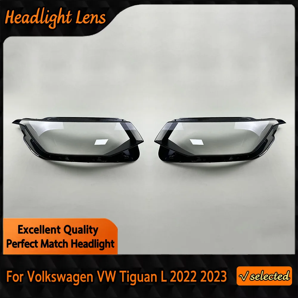 

For Volkswagen VW Tiguan L 2022 2023 High Headlamp Cover Headlight Shell Transparent Lens Plexiglass Replace Original Lampshade