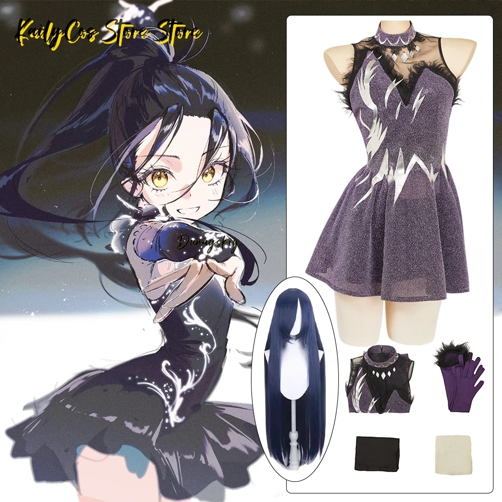 

Fantasy Anime Medalist Hikaru KAMISAKI Cosplay 코스프레 Women Dress Gloves Role-play Outfits Halloween Carnival Disguise 코스프레s