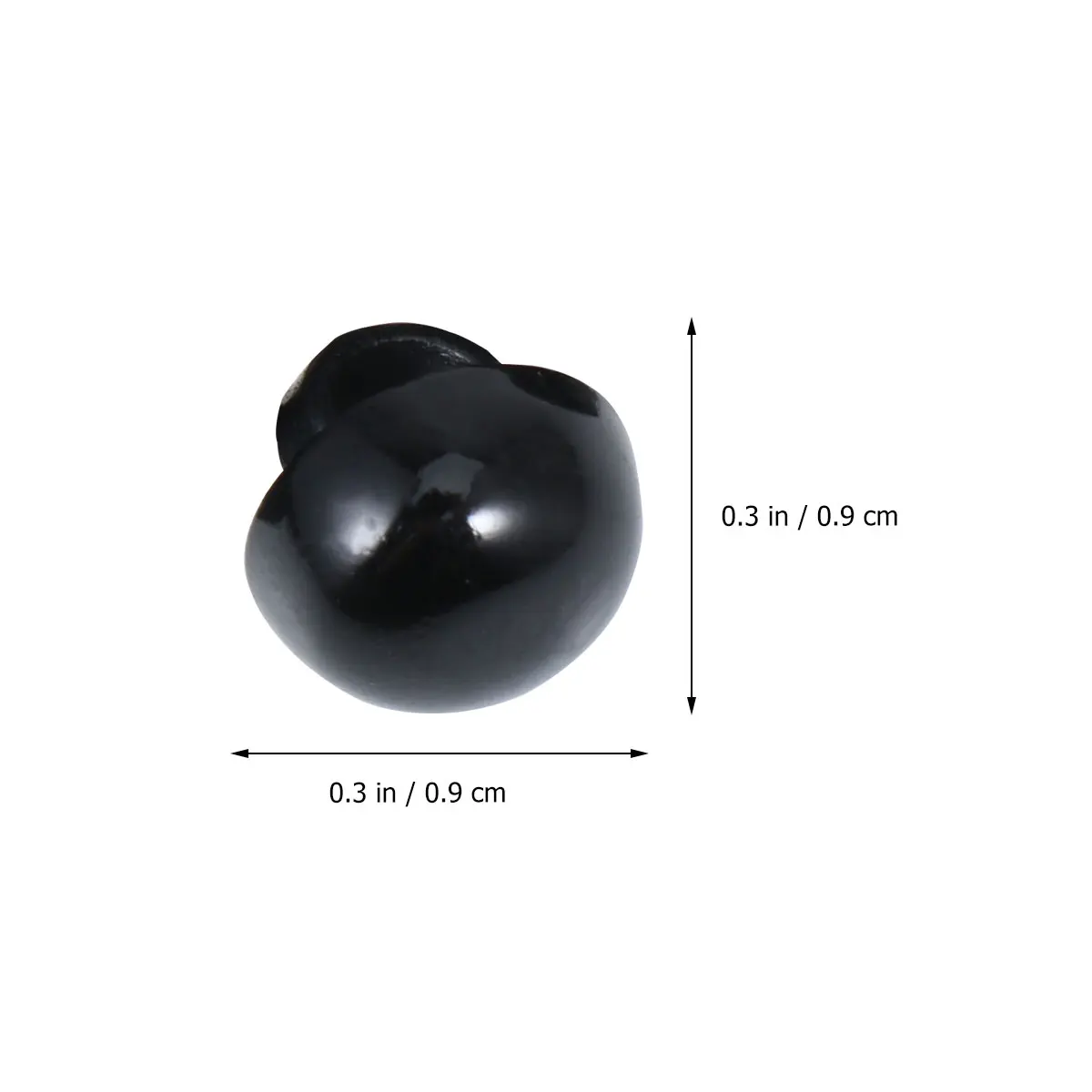 

100 Pcs Animal Nose Buttons Black Baby Making Supplies Accessories Eyes Sewing Beads