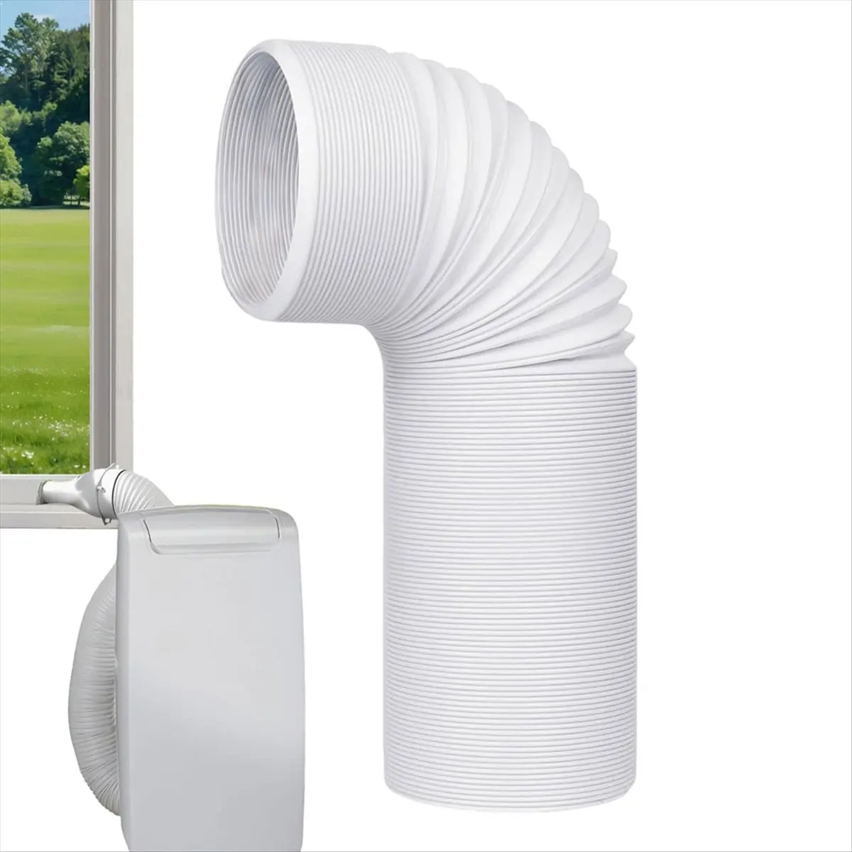 Top Portable Air Conditioning Exhaust Hose Coupler, Window Adapter for Mobile Air Conditioners,Suitable for 130 mm Diameter