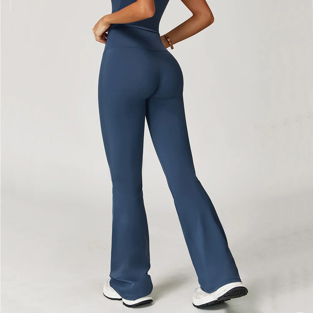 

High Waist Bell-bottoms Workout Yoga Leggings Fitness Impact Leggings Butt Lifting Sports Push Up Gym Pants Women Wide Leg Pants