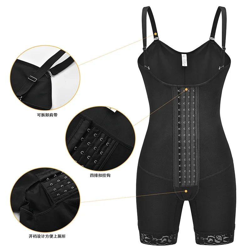 AfruliA Fajas Colombians Girdles Bodysuits Body Shaper Waist Trainer Corset Postpartum Belt with Hook Sexy Underwear Butt Lifter
