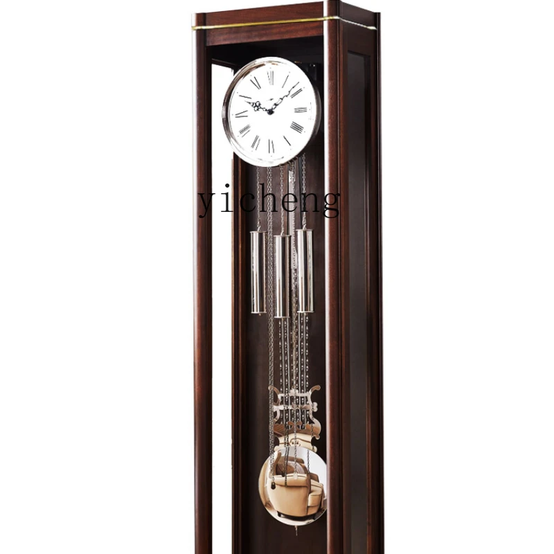 

ZC Modern Minimalist the Grandfather Clock Chinese Retro Large Pendulum Clock Living Room New Chinese Mechanical Clock