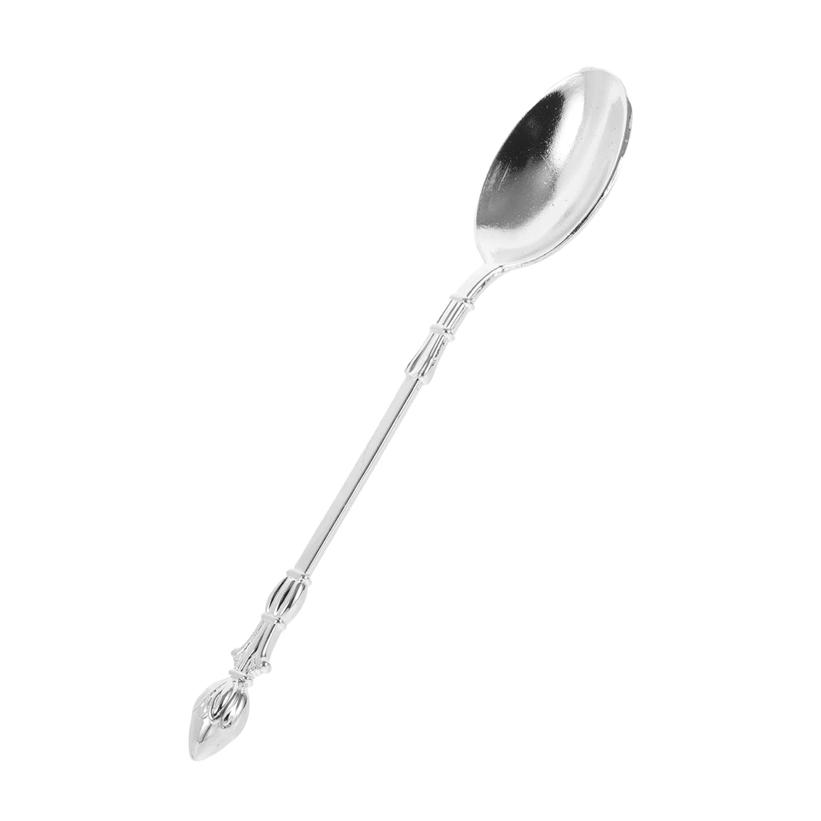 

Dessert Spoon Cute Mini Alloy Spoons Shiny Gold Stirring Teaspoon Coffee Drink Breakfast Ice Cream Easy Clean Compact Size
