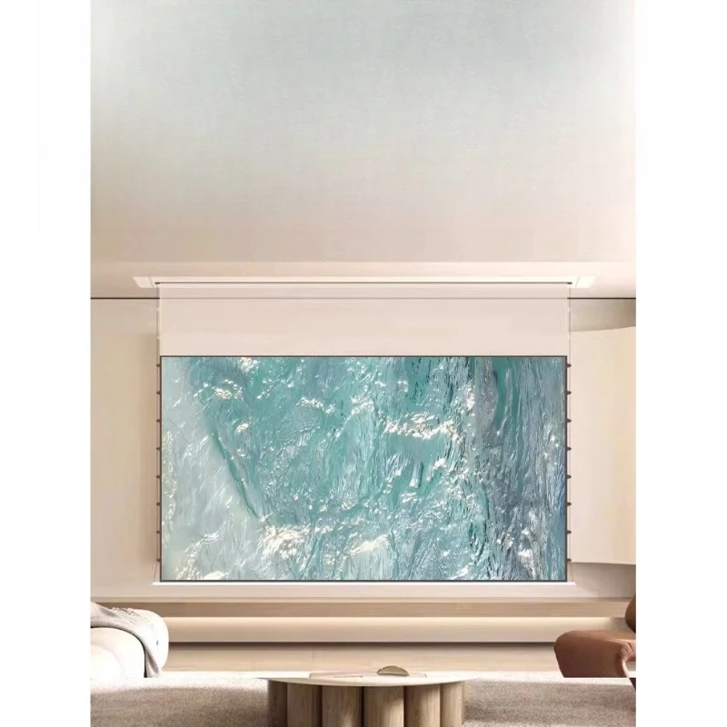 Projection screen Household anti-light electric hidden floating photon automatic lifting screen