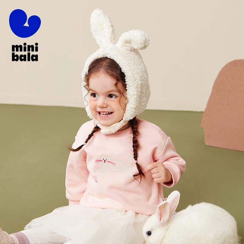 

Мини-толстовка Bala для малышей, новинка зимы 2025, инфракрасный термобелье, топ на флисовой подкладке