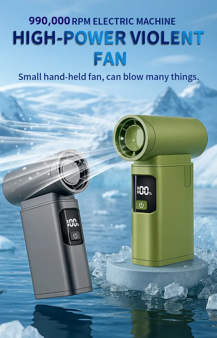 900000 RPM Turbo Jet Fan Powerful Air Blower Brushless Motor Rechargeable Portable Handheld Blower PC Tools Violent Fan