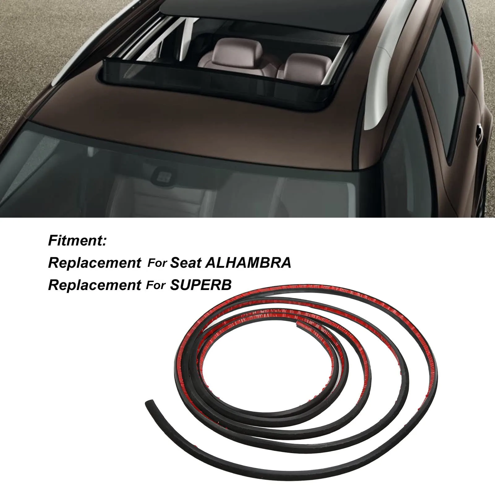 For VW For Tiguan For Sharan For Jetta For Seat Car Sunroof Moulding Seal Strips Windshield Rubber Seal 5N0877459A