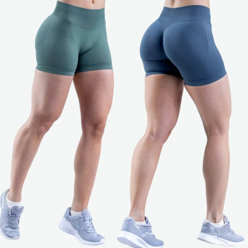 

Women Workout Tights Fitness Outfits Gym Wear Yoga Shorts Low Waist Seamless Sport Shorts Ladies Scrunch Bum Compression Shorts