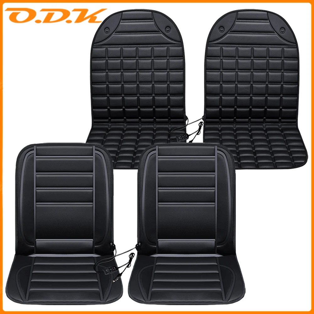 2pcs 12V Electric Heated Auto Car Seat Cover Pad Heater Heating Warmer Winter Non-Slip Cushion Heated Seat Cushion Protector