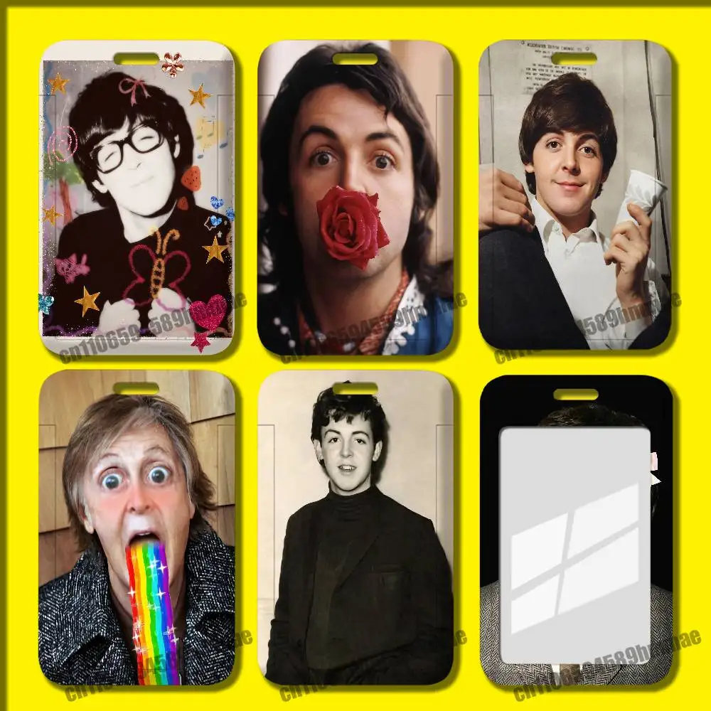 For P-Paul Singer M-McCartney Employee ID Card Holder Office Badge Student Work Bank Credit Holders Hard Case Shell