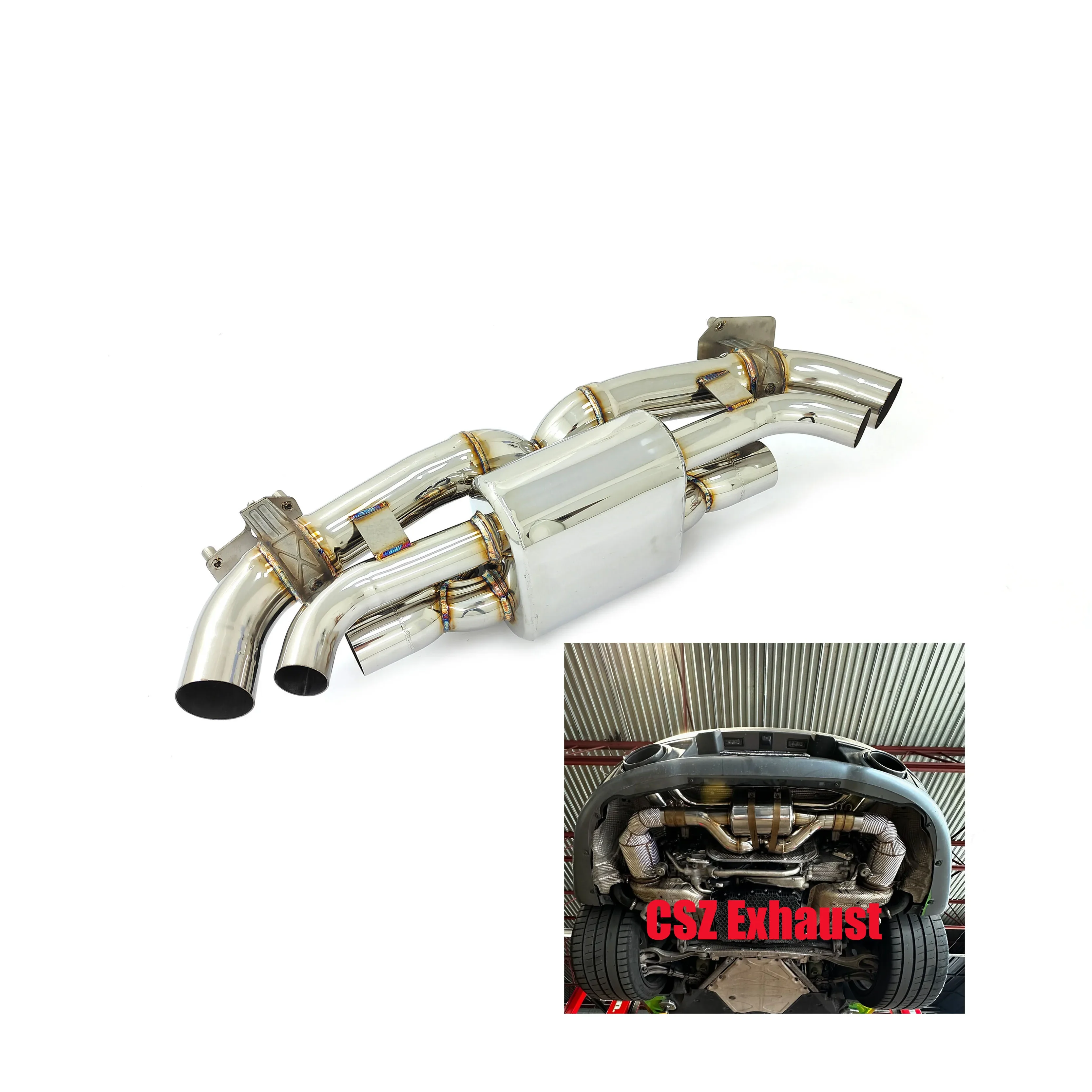 

CSZ Accessories Valved Sport Muffler Axleback Exhaust for 911 992 3.0T Exhaust Pipe Match OEM Valve Catback