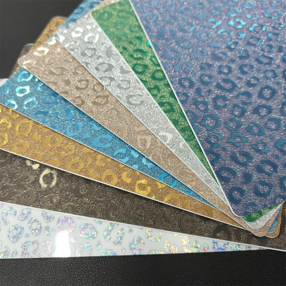 FONLYU Leopard Glitter Back Cover Film Phone Protector Rear Stickers Decorative Skin for Intelligent Hydrogel Cutting Machine