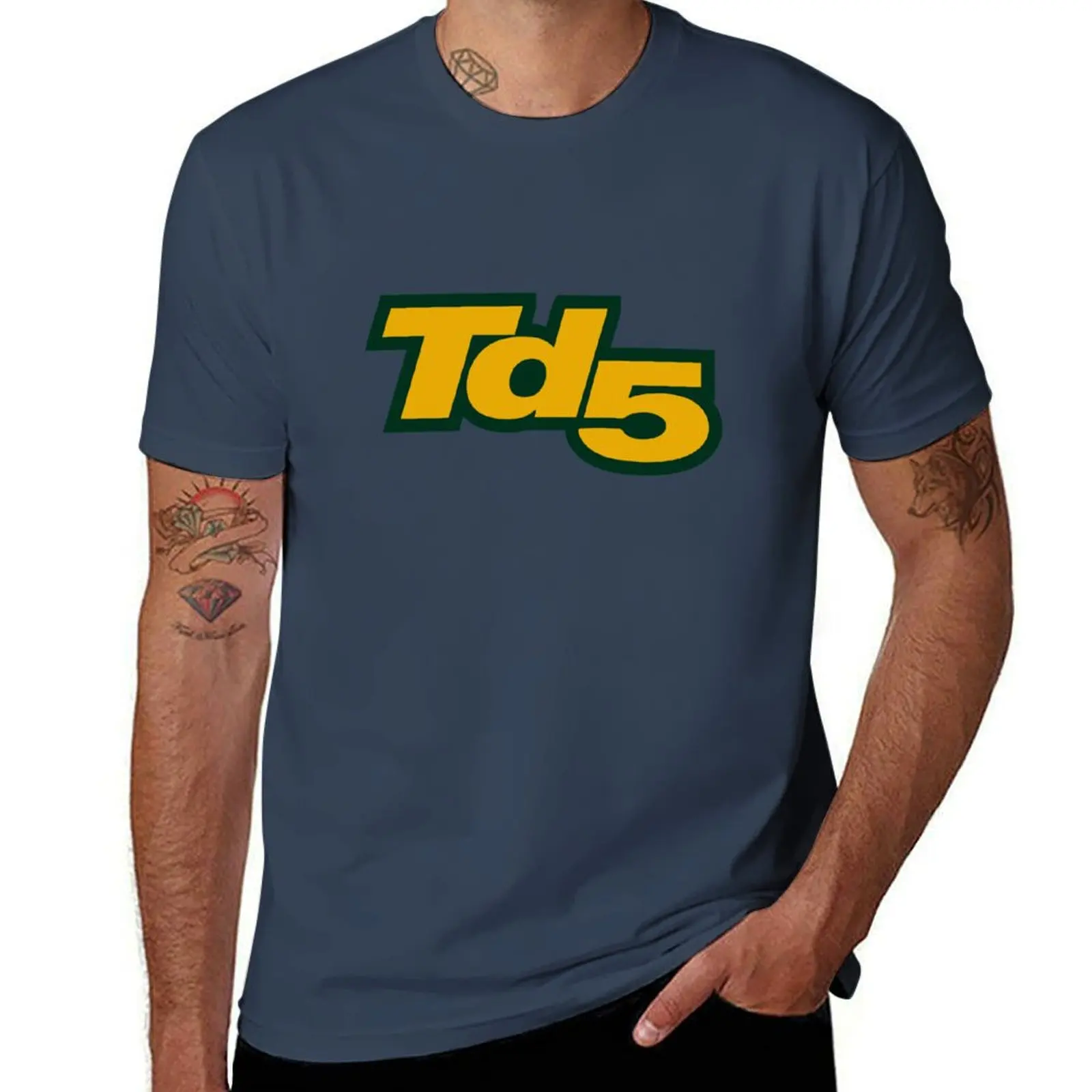 

Land Rover TD5 Inline 5 cylinder - camel trophy colours logo T-Shirt vintage clothes plus size tops sweat shirts, men