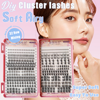 False Eyelashes Mix 32 Rows High-capacity Natural DIY Extension Supplies Lashes Cluster Multi Style Fusion Professional Makeup