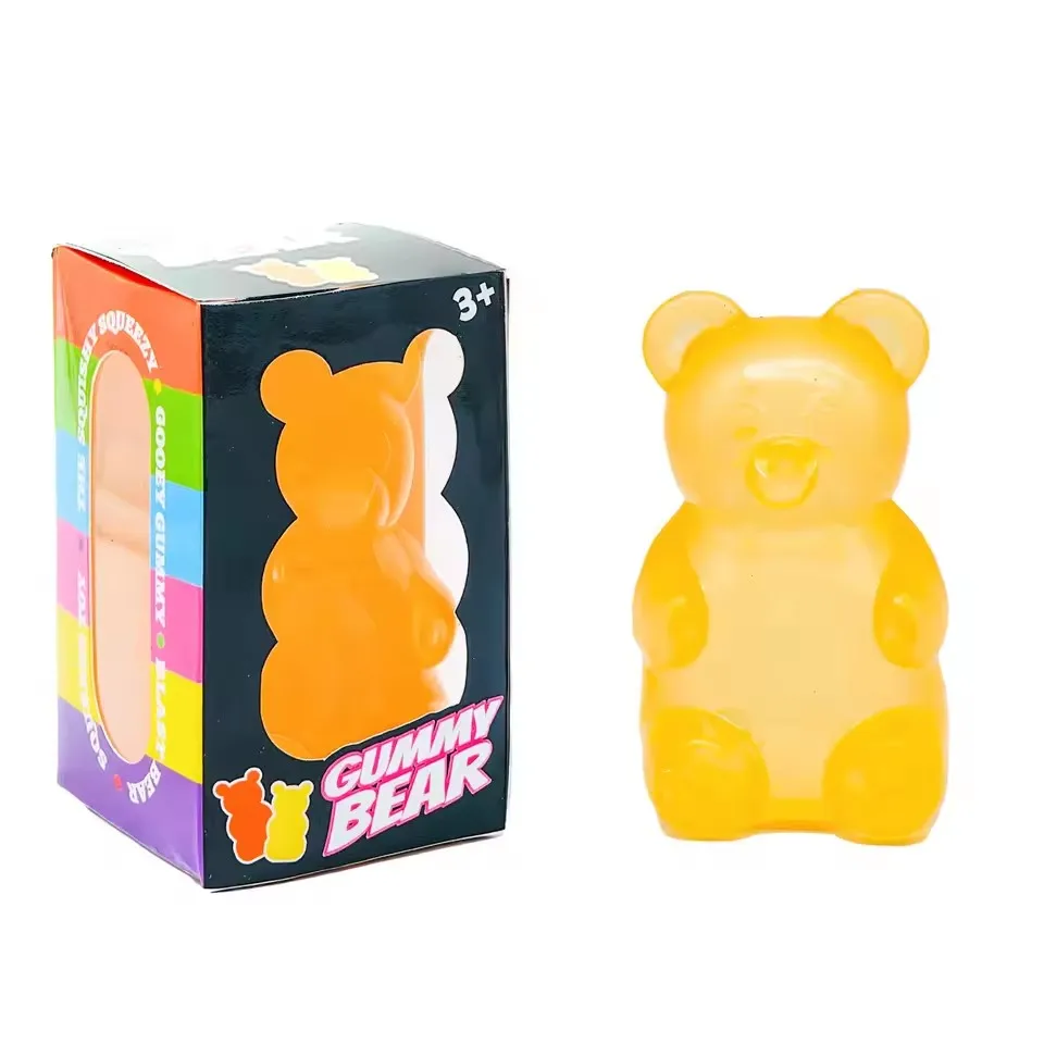 Niedlicher Bär Maltose-Quetschspielzeug Buntes Sensorisches Spielzeug Kreatives Neues Produkt Schreibtischdekoration Stressabbau-Puppe