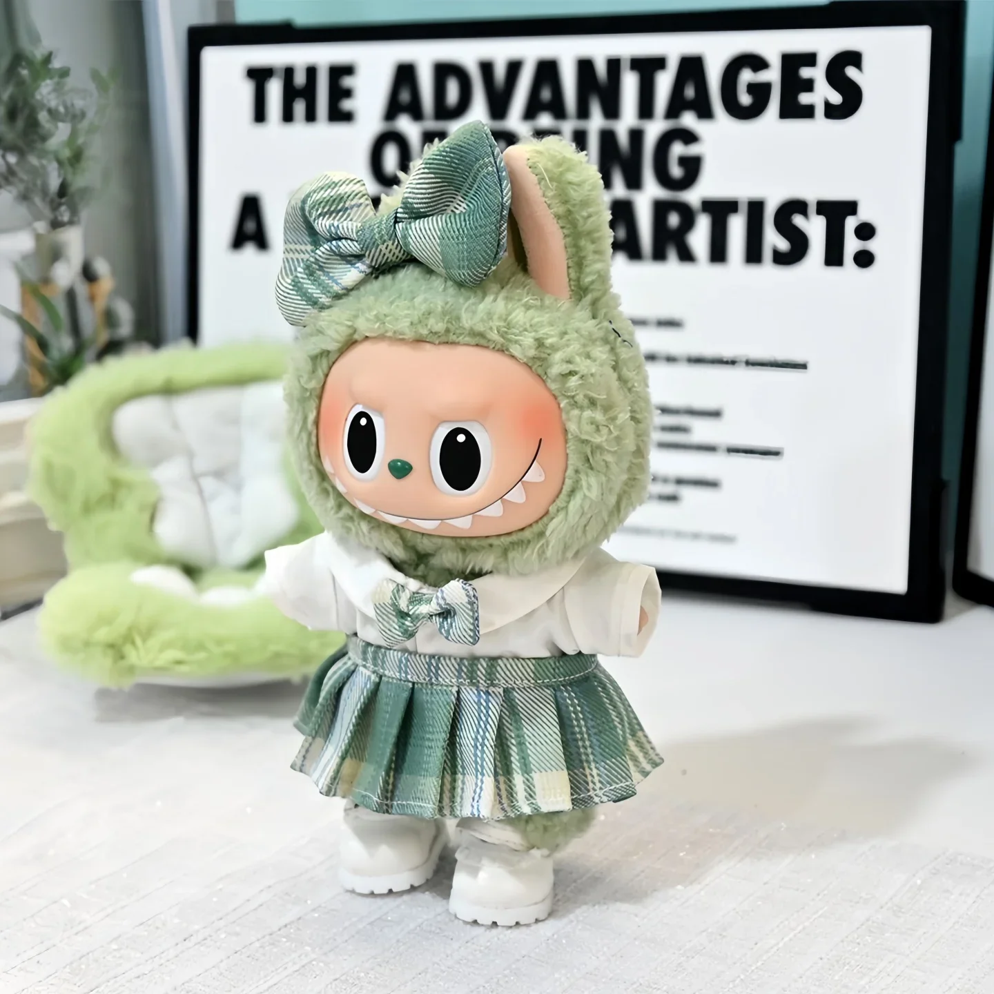 بذلة مجموعة حزام الكتف تنورة ل 17 سنتيمتر Ropa Labubu 3.0 كبيرة في سلسلة الطاقة الزي العصري الاسلوب المناسب #1