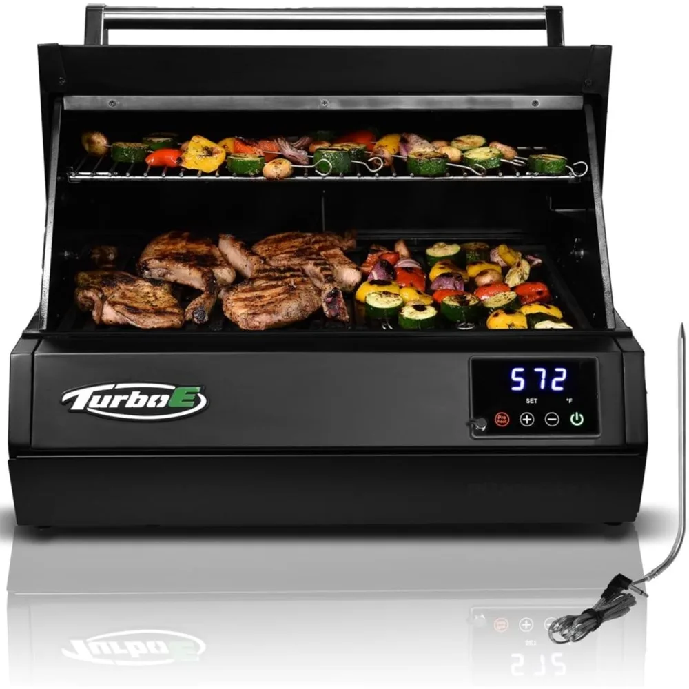 Outdoor Electric Grill by PLUGNGRILL - High-Power 1700W Infrared Grill Technology - 24-Inch Smart BBQ Grill