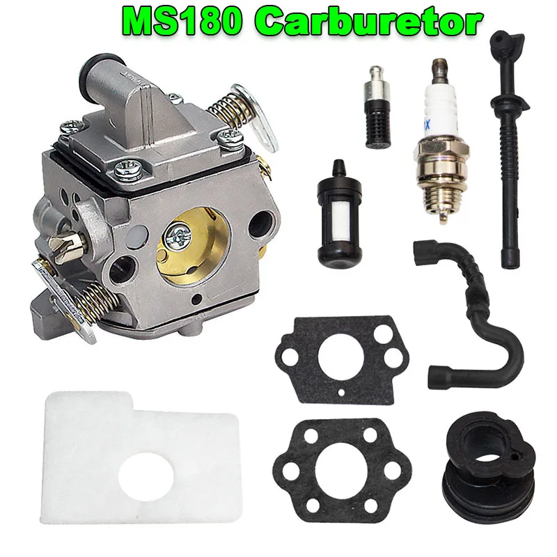 MS180 170 Carburetor Kit Grass Trimmer  Accessories Brush Cutter Engine C1Q-S57 017 018 1130-120-0603 Petrol Chain Saw
