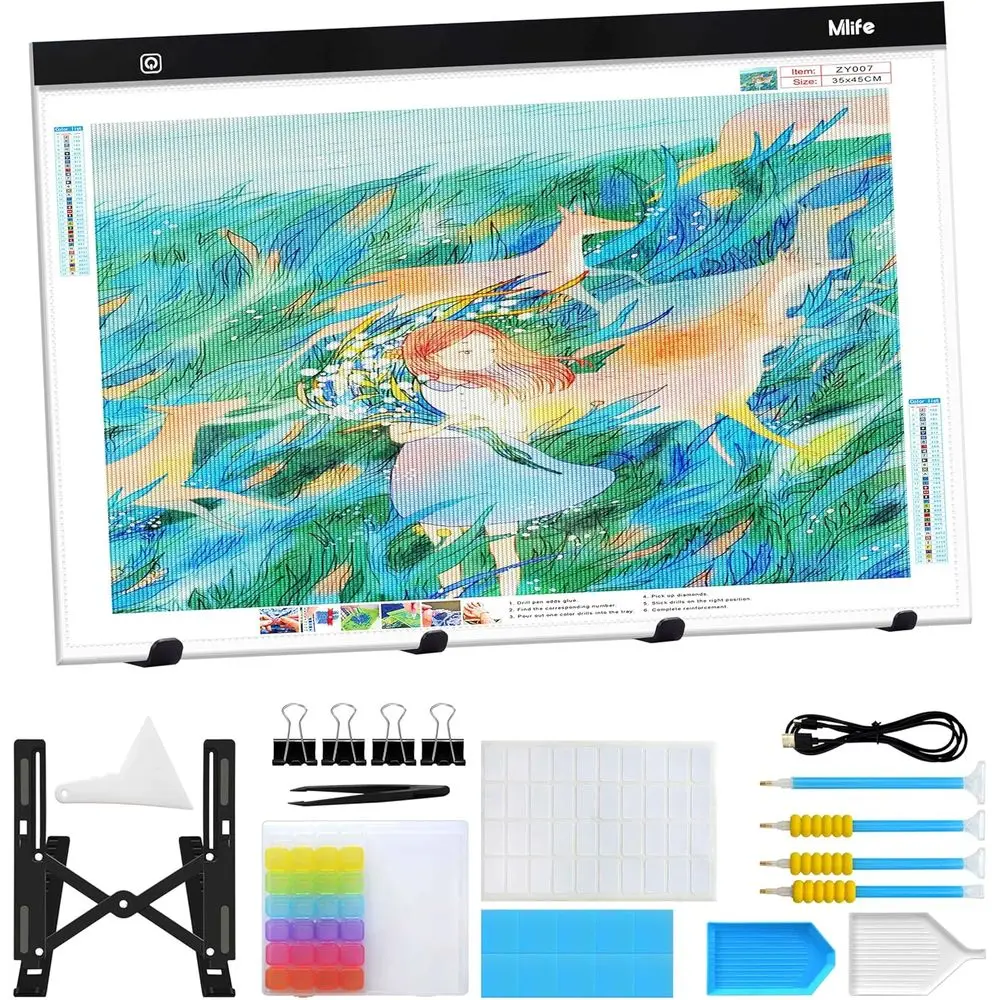 

A2 Light Box Kit or Diamond Painting, Adjustable BrightnDiamond Light Pad or Tracing Pad, Light Board Diamond Art Painting Accor