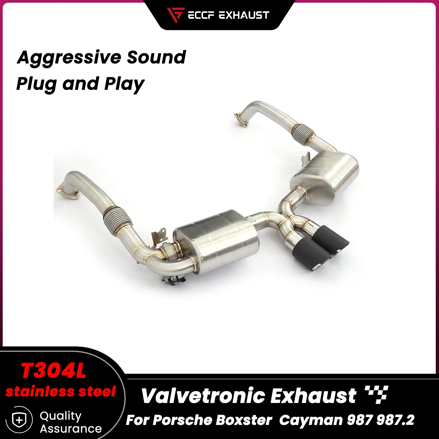 

Aggressive Sound Valvetronic Exhaus Stainless Steel Catback Exhaust for Porsche Boxster Cayman 987 987.2 Performance Upgrade