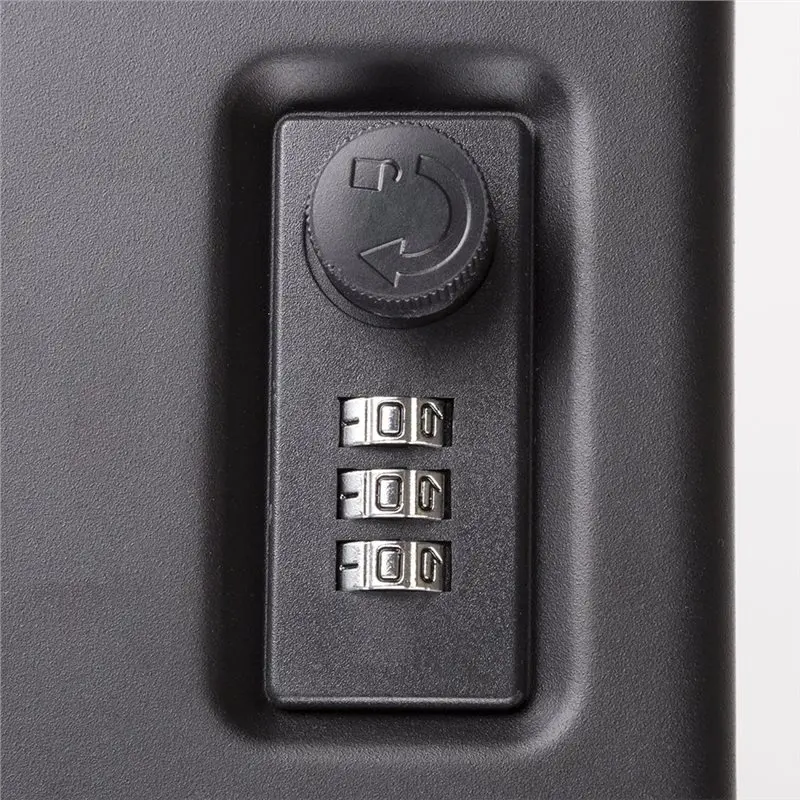[NEWA08R】 Steel Travel Personal Safe-Top Opening Combination Lock Box Portable With 1500-Pound Test Tether Cable For Car, Desk H