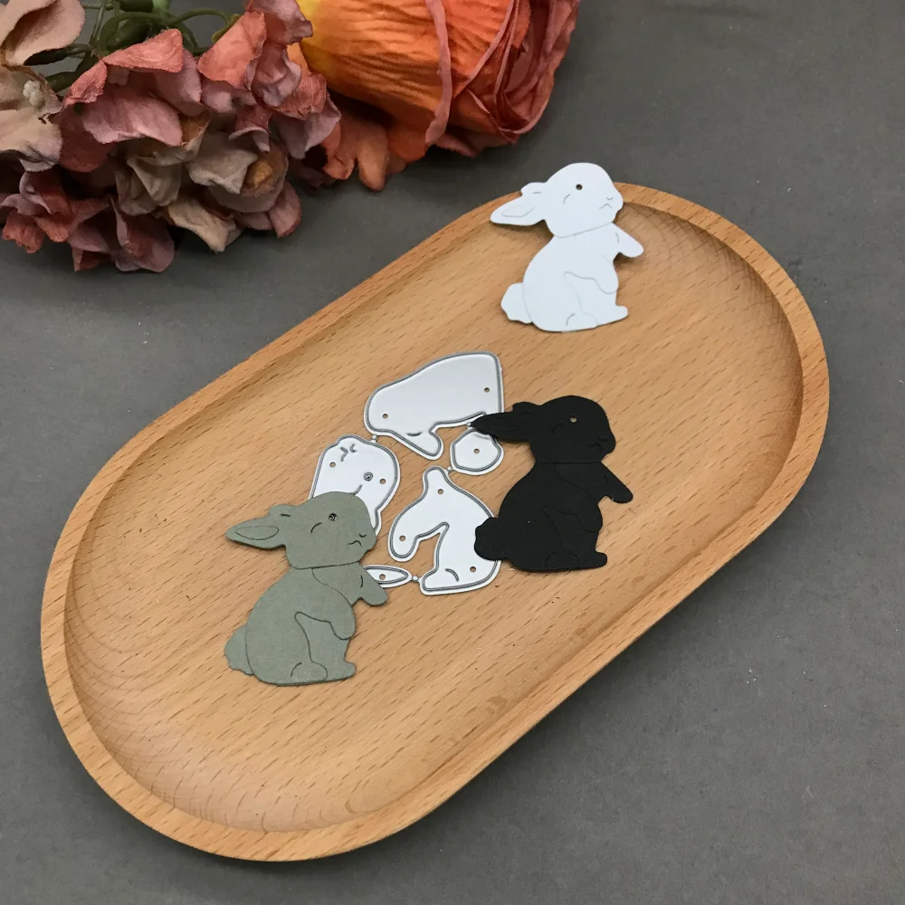 

1pcs metal cutting dies cut die mold The Easter Bunny Scrapbook paper craft blade punch stencils dies