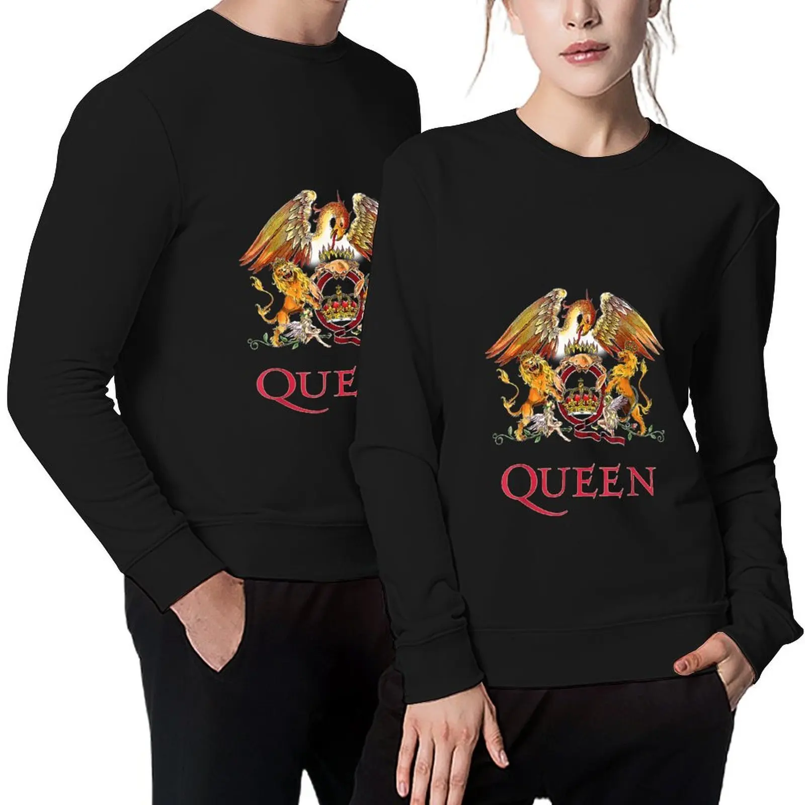 Queen Official Classic Crest Pullover aesthetic clothing anime clothing winter clothes men's sweat-shirt new sweatshirts