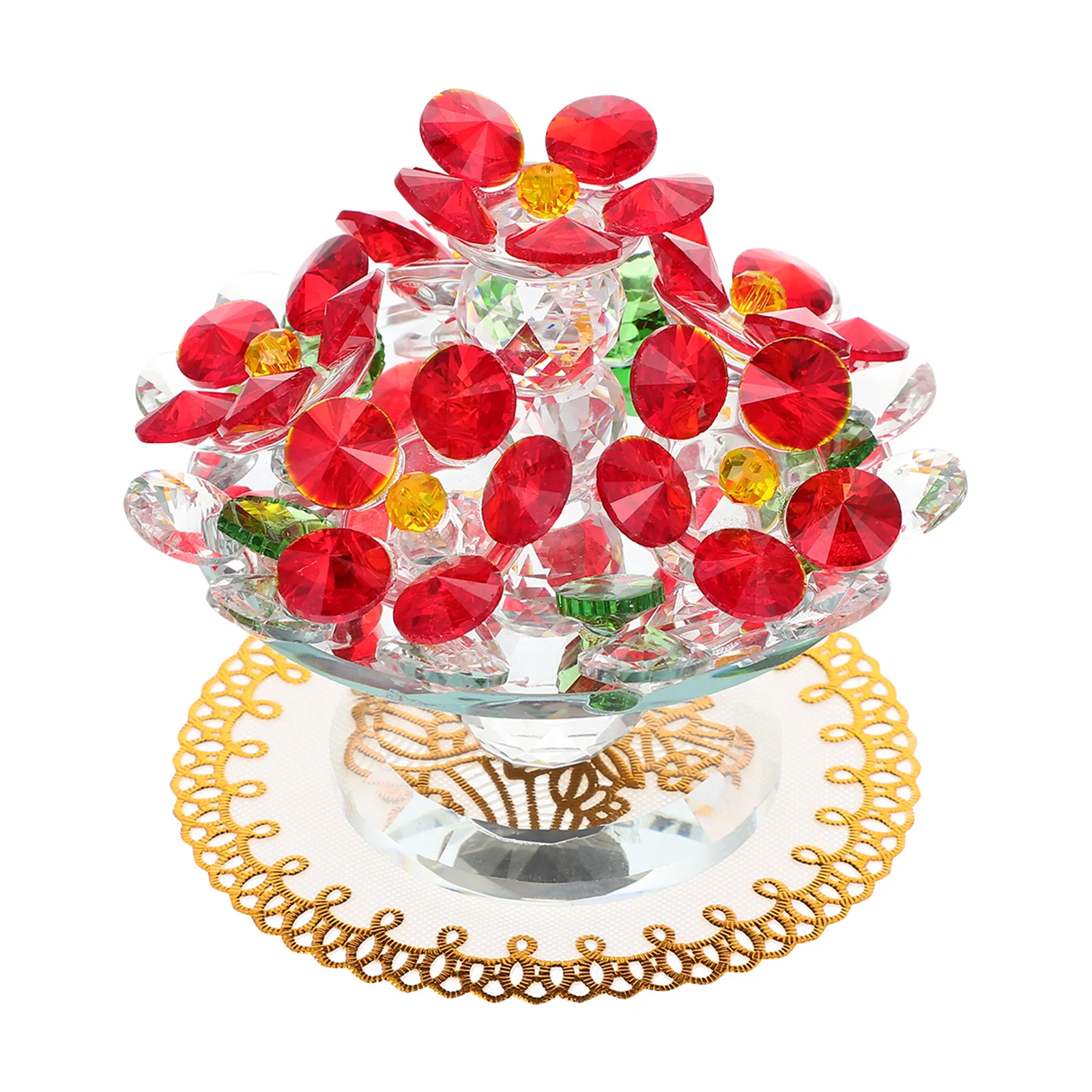 

Chic Crystal Flower Pot Exquisite Ornament Home Desktop Decor Stylish Personality Unique Design Photography Prop Gift Choice